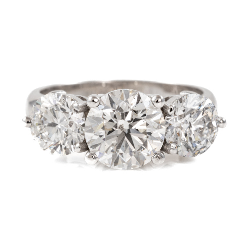 4.00ct Diamond Trilogy Ring GIA