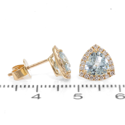 1.44ct Aquamarine and Diamond Earrings - 3
