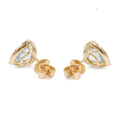 1.44ct Aquamarine and Diamond Earrings - 4