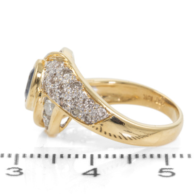 0.50ct Sapphire and Diamond Ring - 3