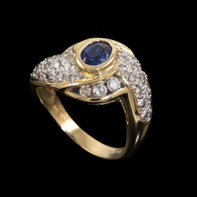 0.50ct Sapphire and Diamond Ring - 5