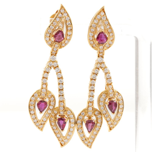 1.98ct Ruby and Diamond Earrings