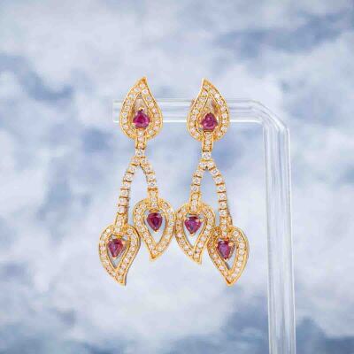 1.98ct Ruby and Diamond Earrings - 6