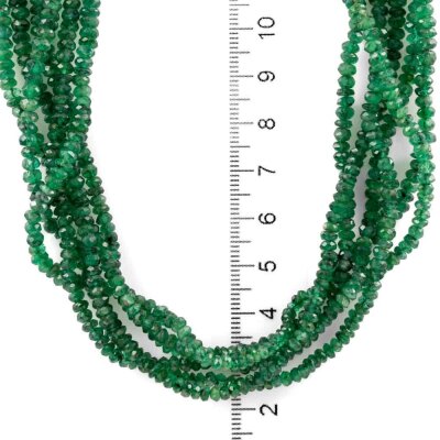 Six-row Emerald Bead Necklace - 4