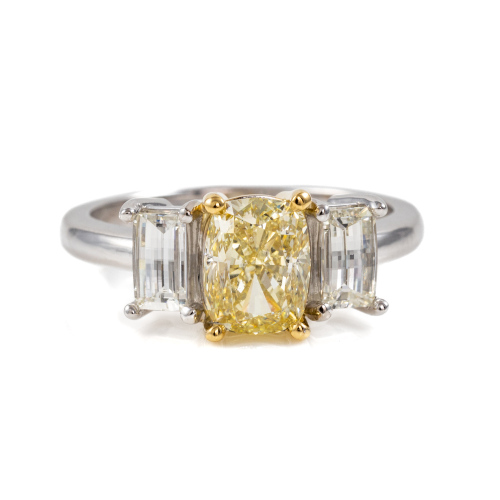 1.52ct Fancy Yellow Diamond Ring GIA SI2