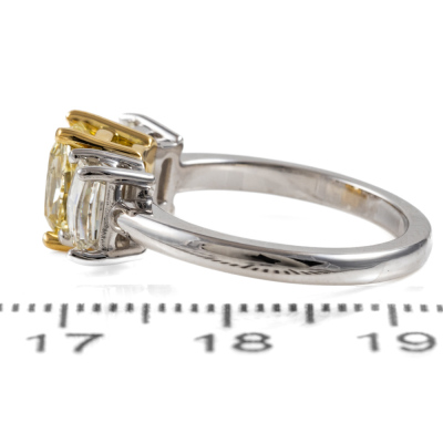 1.52ct Fancy Yellow Diamond Ring GIA SI2 - 3