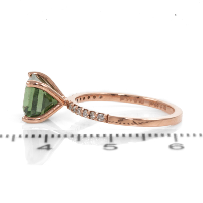 2.60ct Green Tourmaline and Diamond Ring - 3