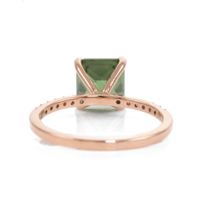 2.60ct Green Tourmaline and Diamond Ring - 4