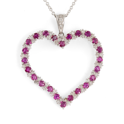 3.25ct Ruby and Diamond Pendant