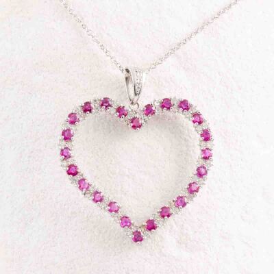 3.25ct Ruby and Diamond Pendant - 7