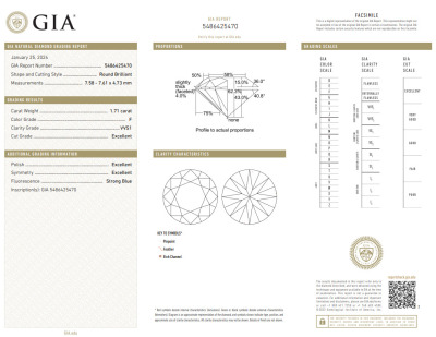 1.71ct Loose Diamond GIA F VVS1 - 2