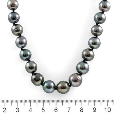 10.8mm - 8.0mm Tahitian Pearl Necklace - 3