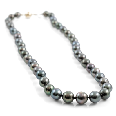 10.8mm - 8.0mm Tahitian Pearl Necklace - 5