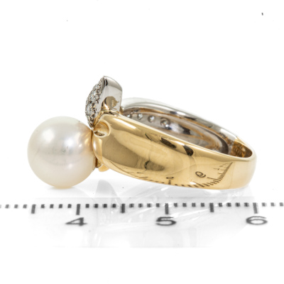 8.3mm Akoya Pearl and Diamond Ring - 3