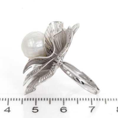 10.5mm Faceted Pearl Ring - 3