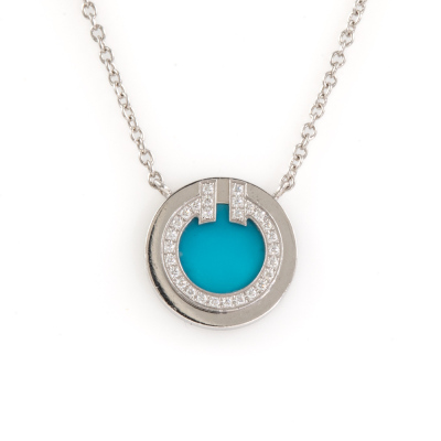 Tiffany & Co Turquoise Circle Pendant