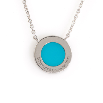 Tiffany & Co Turquoise Circle Pendant - 4