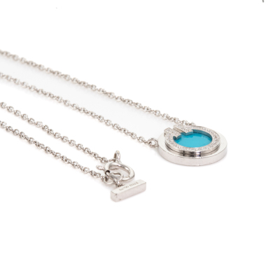 Tiffany & Co Turquoise Circle Pendant - 5