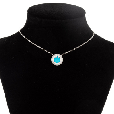 Tiffany & Co Turquoise Circle Pendant - 6