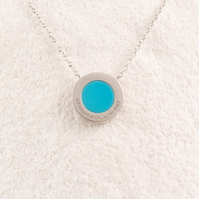 Tiffany & Co Turquoise Circle Pendant - 7