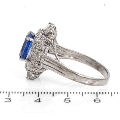 5.07ct Ceylon Sapphire and Diamond Ring - 3