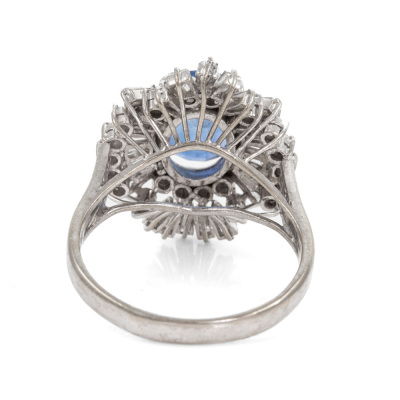 5.07ct Ceylon Sapphire and Diamond Ring - 4