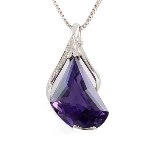 23.88ct Amethyst and Diamond Pendant