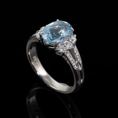 1.50ct Aquamarine and Diamond Ring - 5