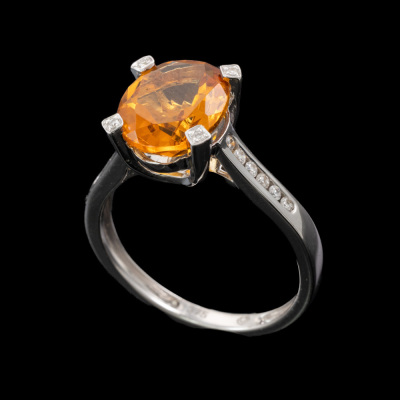 Citrine and Diamond Matching Set - 4