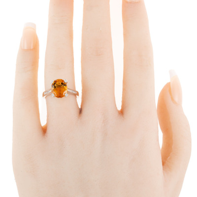 Citrine and Diamond Matching Set - 5