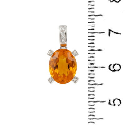 Citrine and Diamond Matching Set - 11