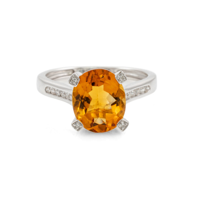 Citrine and Diamond Matching Set - 13