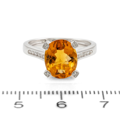 Citrine and Diamond Matching Set - 14