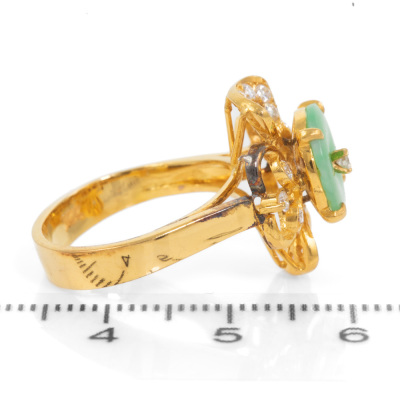 Jade and Diamond Ring - 3