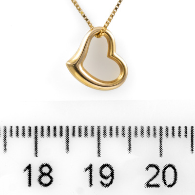 18ct Gold Heart Design Pendant - 2