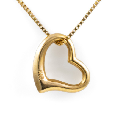 18ct Gold Heart Design Pendant - 3