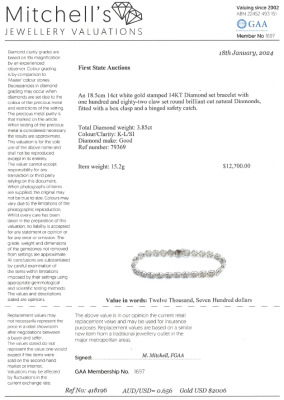 3.85ct Diamond Bracelet - 4