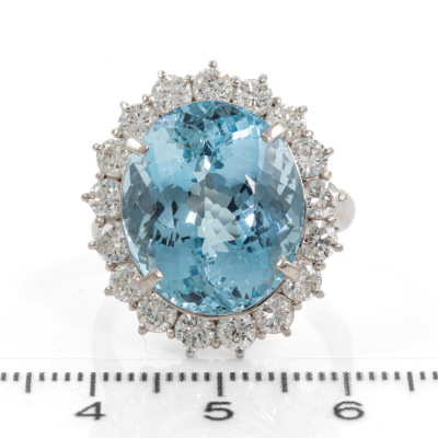 13.53ct Aquamarine and Diamond Ring - 2
