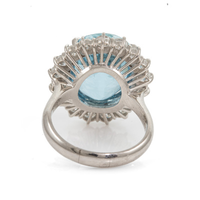 13.53ct Aquamarine and Diamond Ring - 5