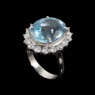 13.53ct Aquamarine and Diamond Ring - 6
