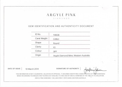 0.88ct Argyle Pink Diamond Pendant - 4