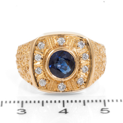 1.68ct Sapphire & Diamond Ring 25.4g - 2