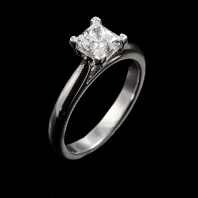 0.90ct Diamond Solitaire ring GIA E SI1 - 6