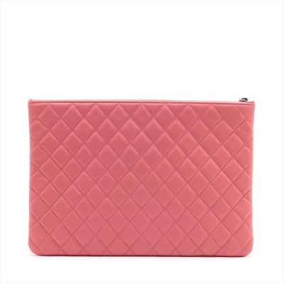 Chanel O Case Large Clutch Pink - 2