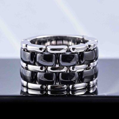 Chanel Ultra Black Ceramic Ring - 7