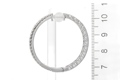 2.03ct Diamond Hoop Earrings - 3