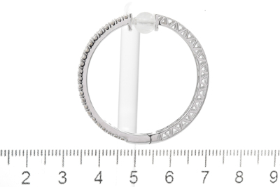 2.03ct Diamond Hoop Earrings - 5