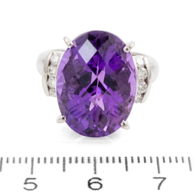 13.91ct Amethyst and Diamond Ring - 2