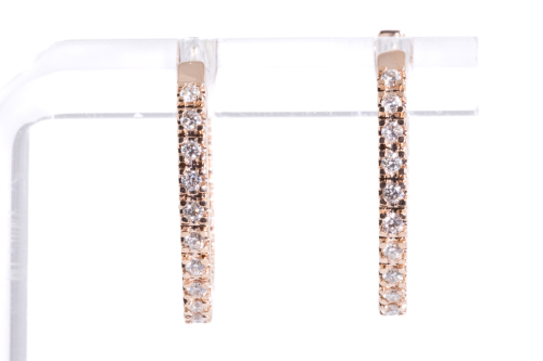 0.49ct Diamond Hoop Earrings