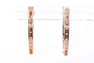 0.49ct Diamond Hoop Earrings - 3